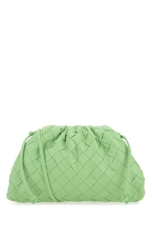 BOTTEGA VENETA | Pastel green leather mini Pouch clutch
