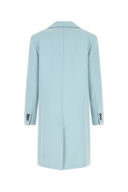 BOTTEGA VENETA | Pastel light-blue tricotine coat