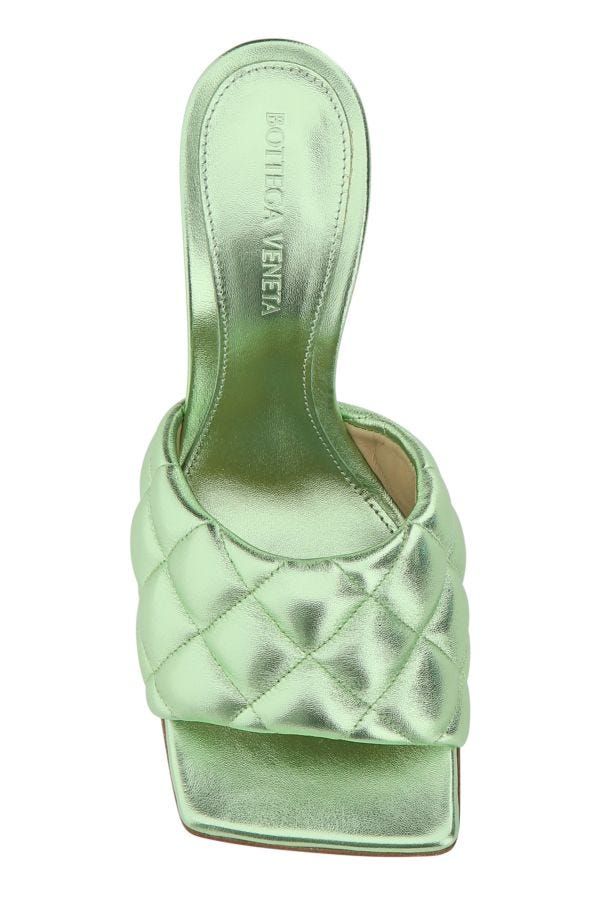 BOTTEGA VENETA | Light green nappa leather Padded sandals