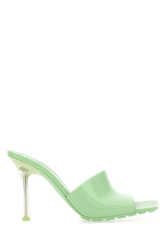 BOTTEGA VENETA | Pastel green PVC Stretch mules