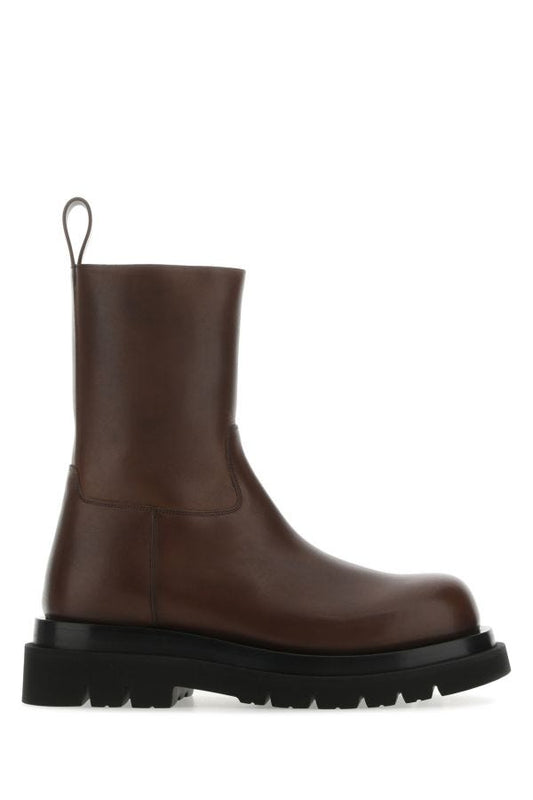 BOTTEGA VENETA | Brown leather Lug ankle boots