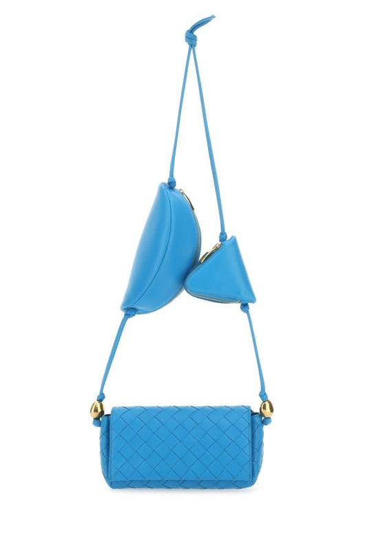BOTTEGA VENETA | Turquoise leather crossbody bag