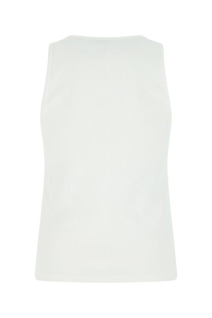 BOTTEGA VENETA | White stretch cotton tank top