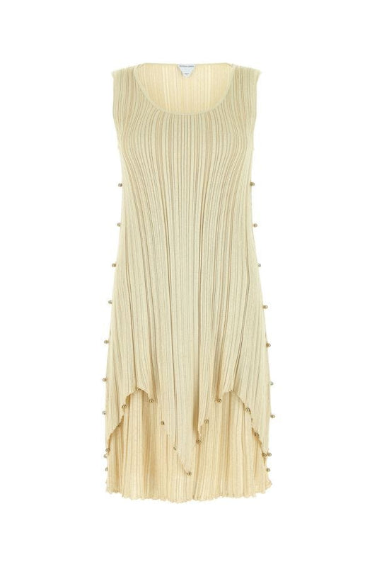 BOTTEGA VENETA | Gold polyester blend dress