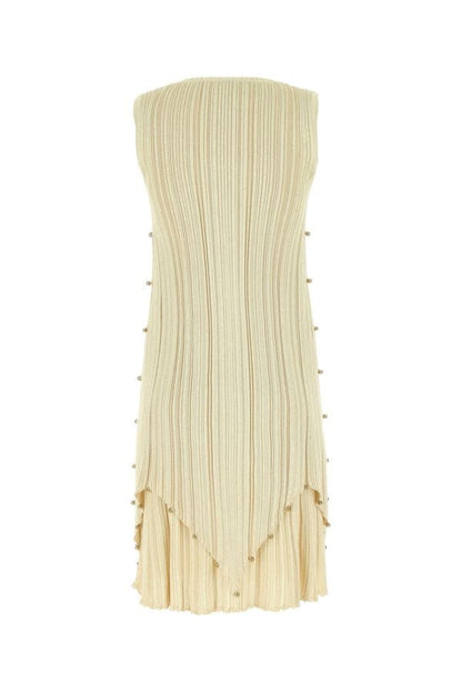 BOTTEGA VENETA | Gold polyester blend dress