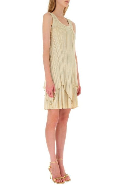 BOTTEGA VENETA | Gold polyester blend dress
