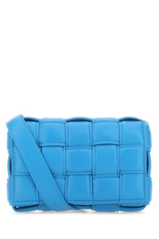 BOTTEGA VENETA | Turquoise nappa leather mini Padded Cassette crossbody bag
