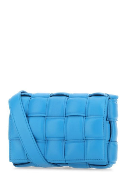 BOTTEGA VENETA | Turquoise nappa leather mini Padded Cassette crossbody bag