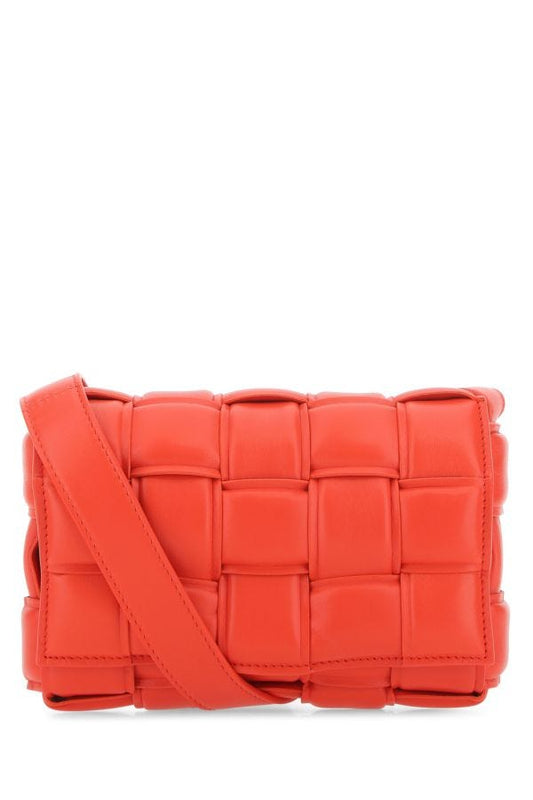BOTTEGA VENETA | Coral nappa leather mini Padded Cassette crossbody bag