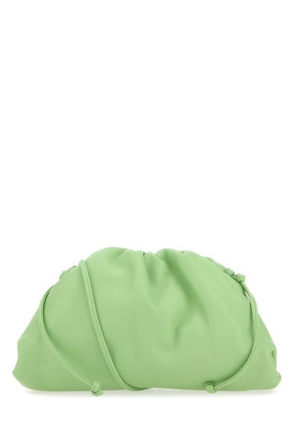 BOTTEGA VENETA | Pastel green nappa leather mini Pouch clutch