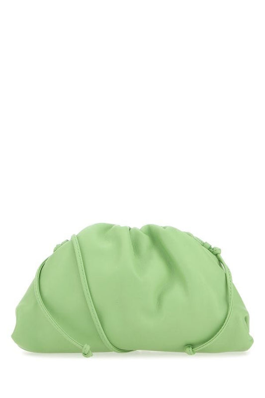BOTTEGA VENETA | Pastel green nappa leather mini Pouch clutch