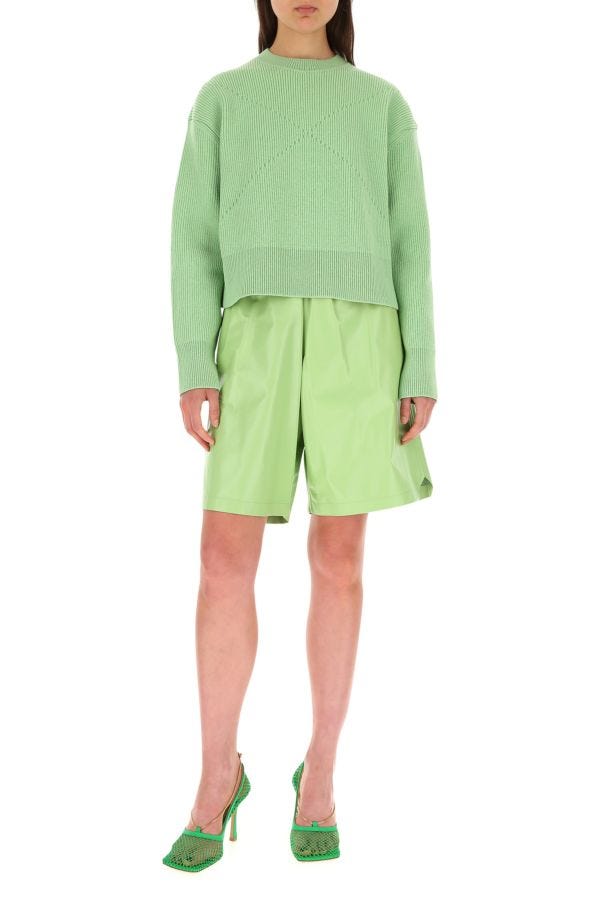 BOTTEGA VENETA | Pastel green stretch cashmere blend sweater