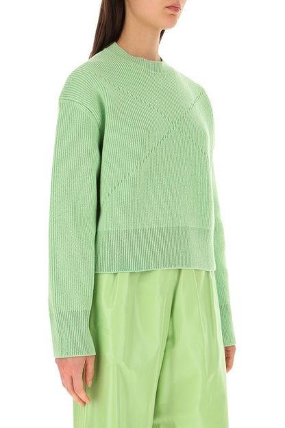BOTTEGA VENETA | Pastel green stretch cashmere blend sweater