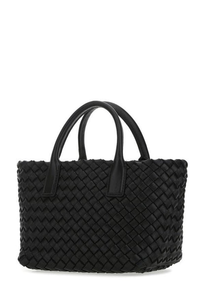 BOTTEGA VENETA | Black leather mini Cabat handbag