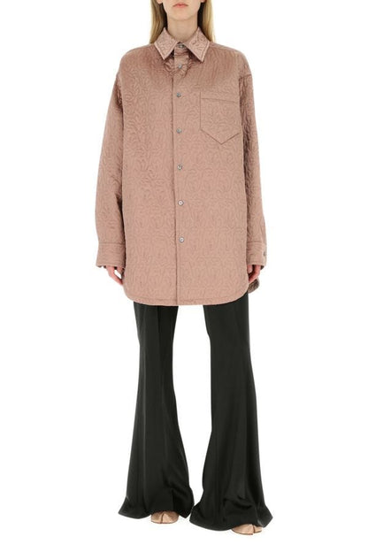 MAISON MARGIELA | Antiqued pink satin oversize shirt