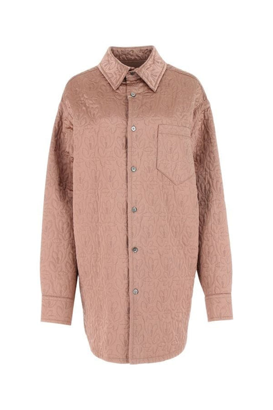 MAISON MARGIELA | Antiqued pink satin oversize shirt