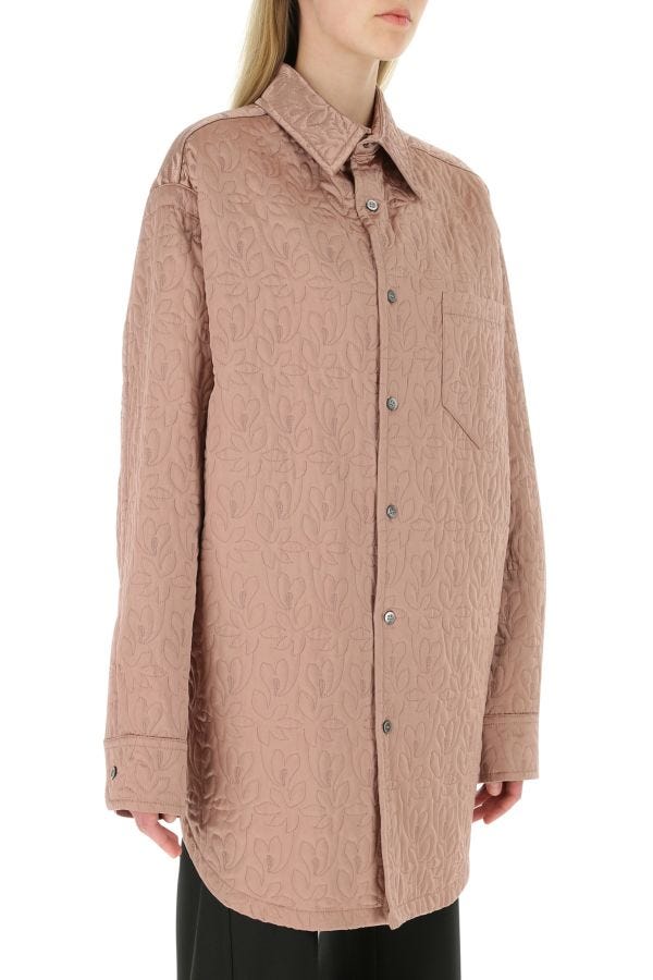 MAISON MARGIELA | Antiqued pink satin oversize shirt