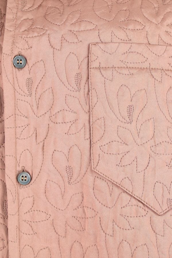 MAISON MARGIELA | Antiqued pink satin oversize shirt