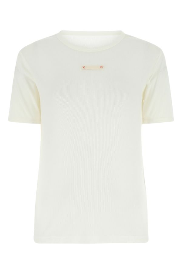 MAISON MARGIELA | White cotton blend t-shirt