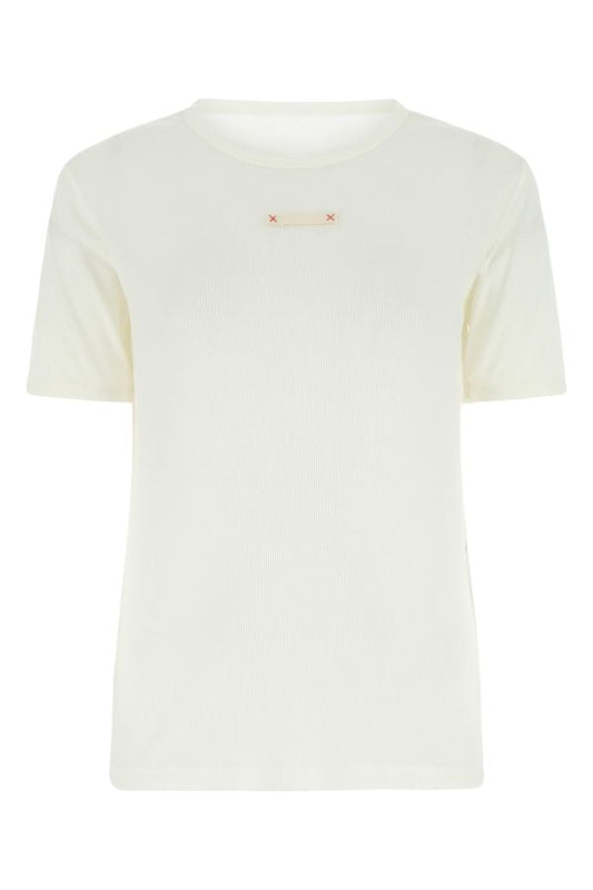 MAISON MARGIELA | White cotton blend t-shirt