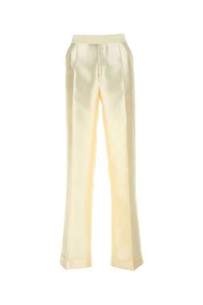 MAISON MARGIELA | ivory viscosa blend wide-leg pant