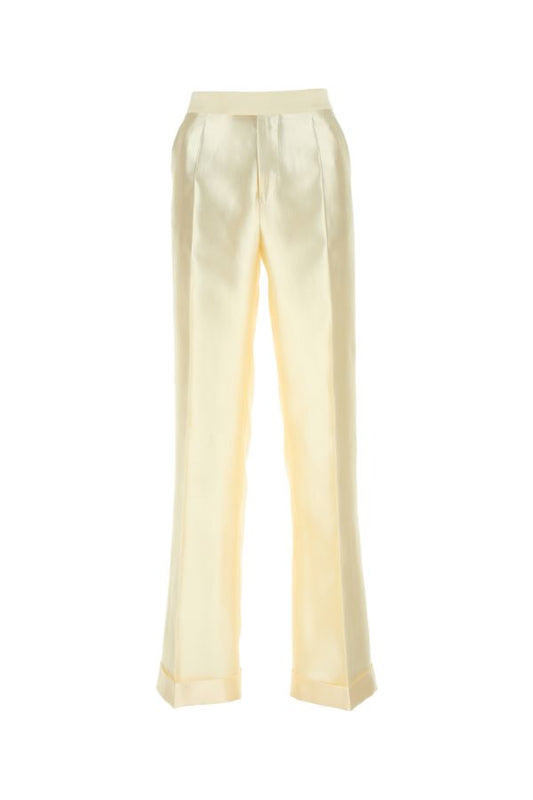 MAISON MARGIELA | ivory viscosa blend wide-leg pant