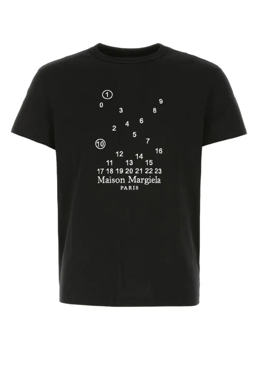 MAISON MARGIELA | 黒のコットン T シャツ