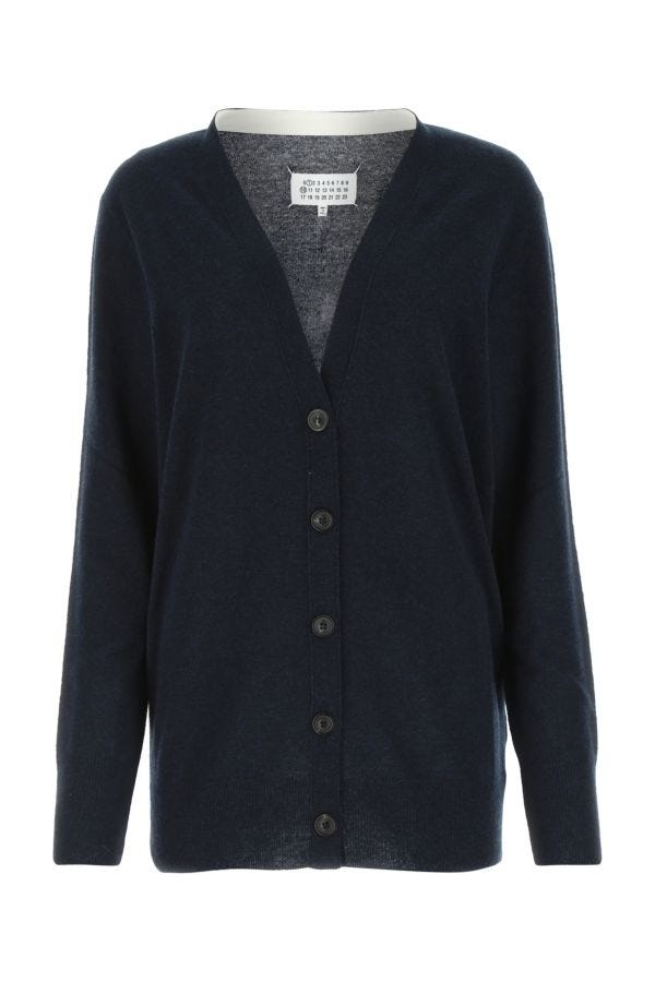 MAISON MARGIELA | Midnight blue wool blend cardigan