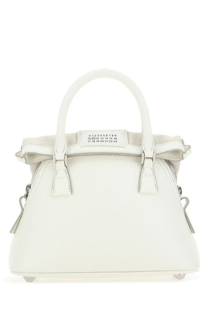 MAISON MARGIELA | Ivory leather micro 5AC handbag