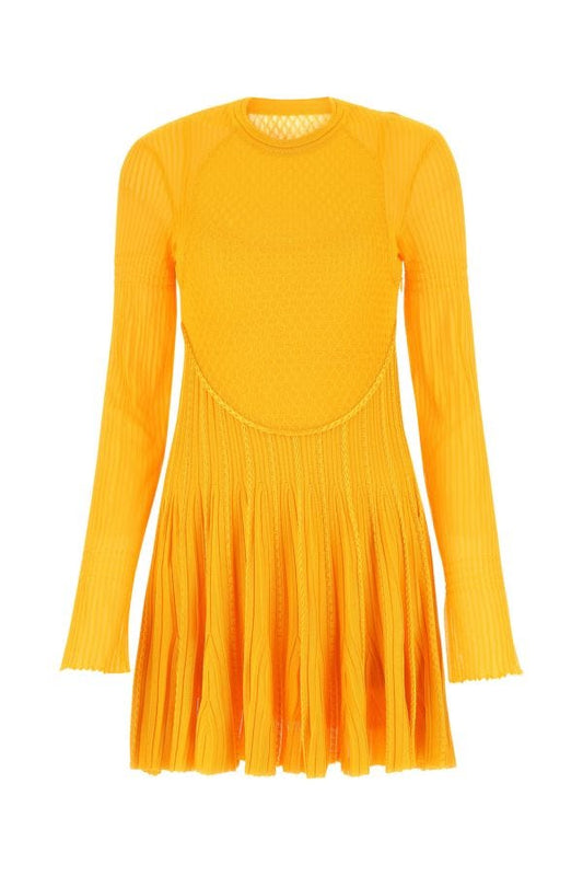 GIVENCHY | Yellow stretch viscose blend mini dress