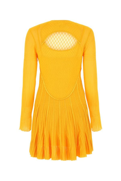 GIVENCHY | Yellow stretch viscose blend mini dress