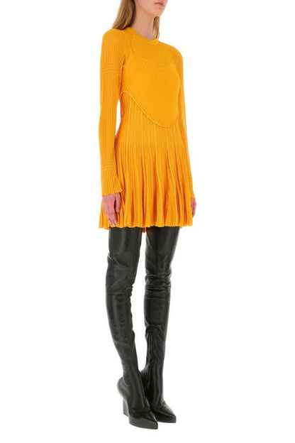 GIVENCHY | Yellow stretch viscose blend mini dress