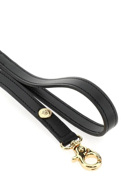 VERSACE | Black leather Medusa leash