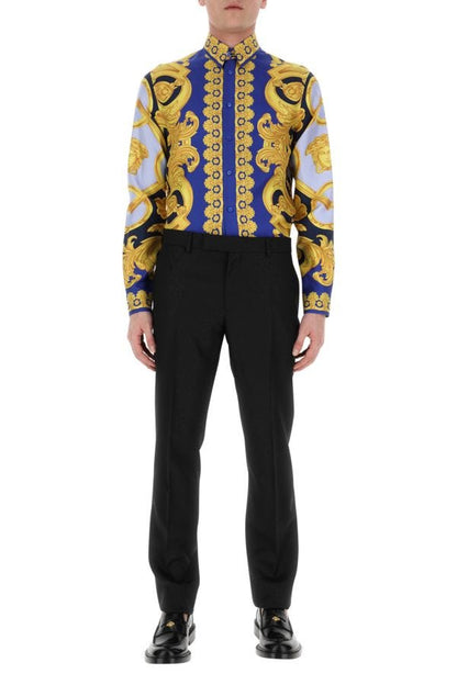 VERSACE | Black wool blend pant