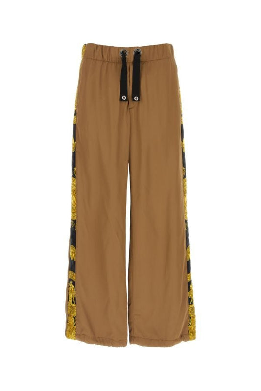 VERSACE | Biscuit viscose pant