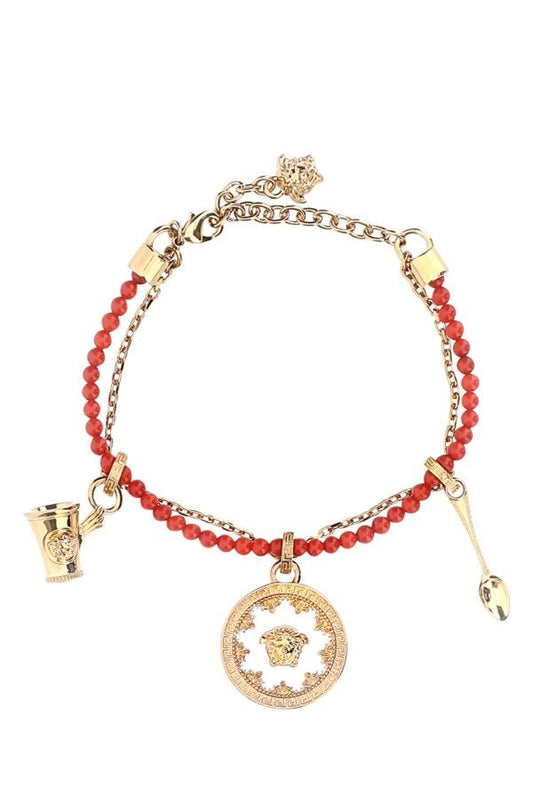 VERSACE | Metal and beads bracelet