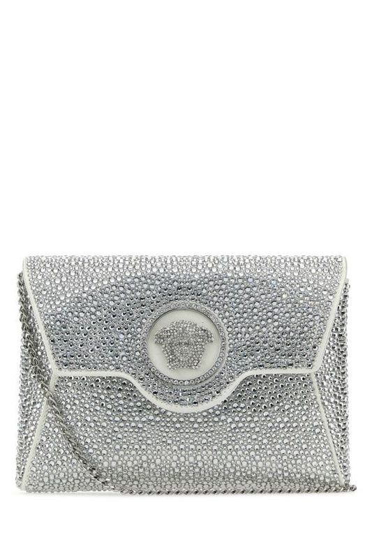 VERSACE | Embellished satin La Medusa clutch