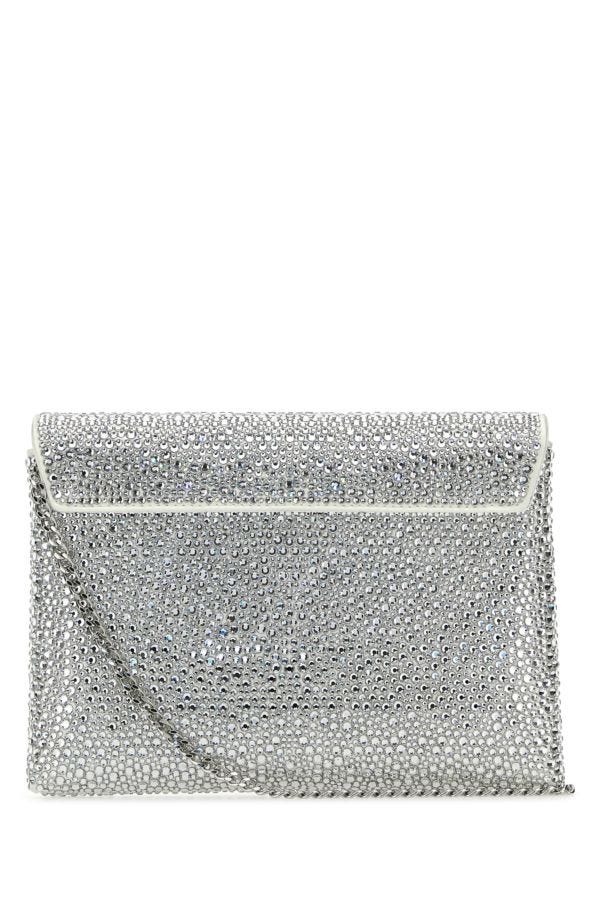 VERSACE | Embellished satin La Medusa clutch