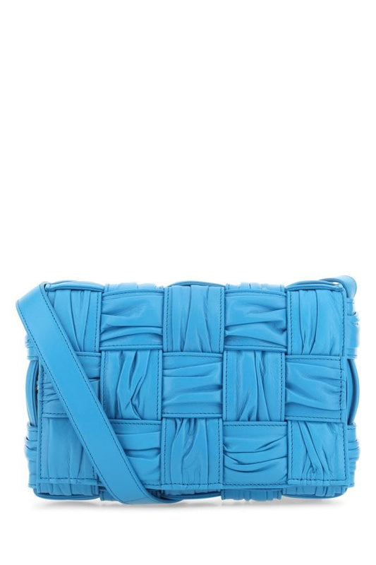 BOTTEGA VENETA | Turquoise leather Cassette crossbody bag