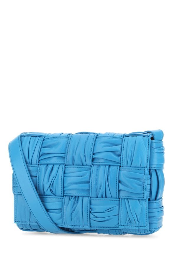 BOTTEGA VENETA | Turquoise leather Cassette crossbody bag