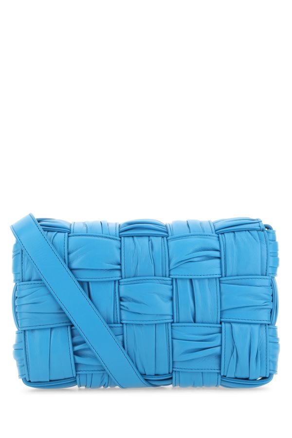 BOTTEGA VENETA | Turquoise leather Cassette crossbody bag