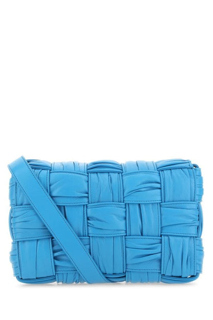 BOTTEGA VENETA | Turquoise leather Cassette crossbody bag