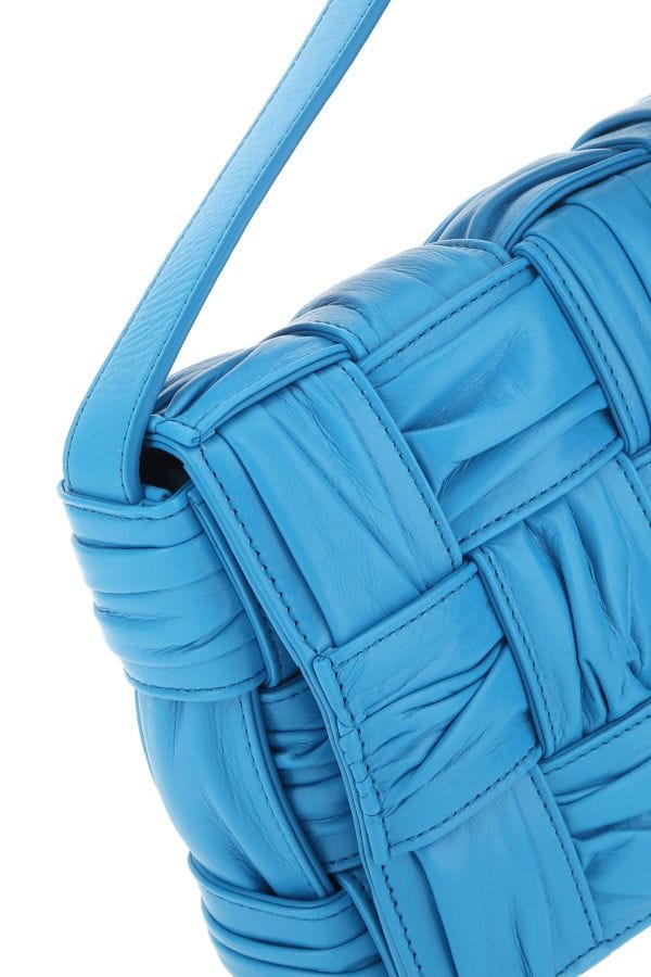 BOTTEGA VENETA | Turquoise leather Cassette crossbody bag