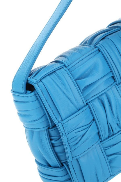 BOTTEGA VENETA | Turquoise leather Cassette crossbody bag