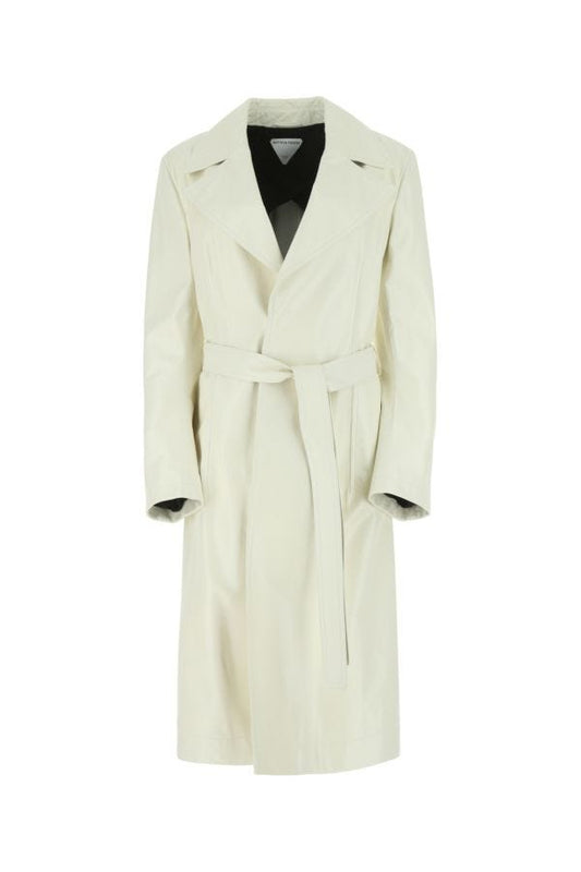 BOTTEGA VENETA | Ivory leather coat