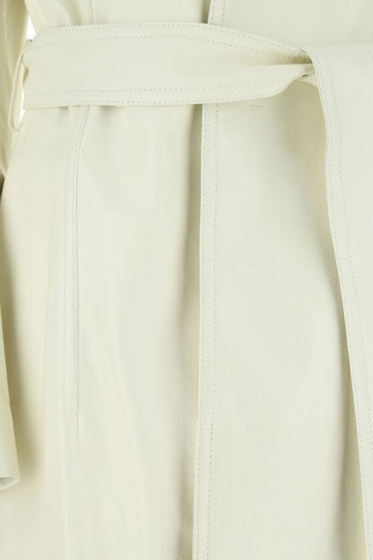 BOTTEGA VENETA | Ivory leather coat