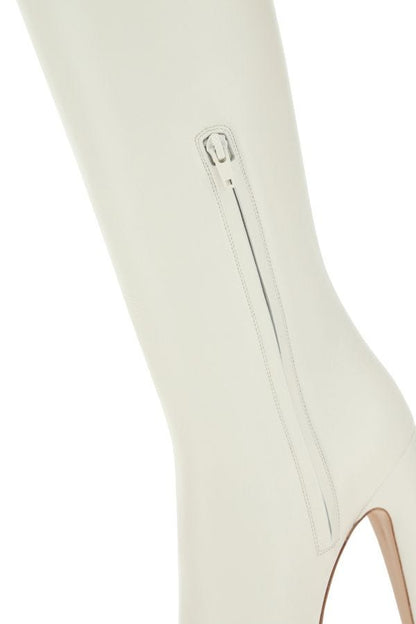 BOTTEGA VENETA | Chalk leather Canalazzo boots