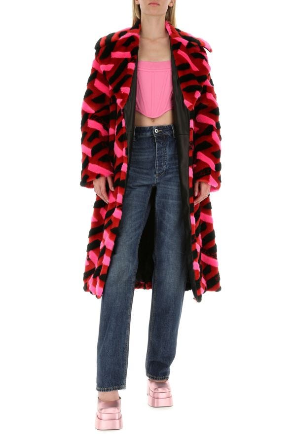 VERSACE | Multicolor eco fur