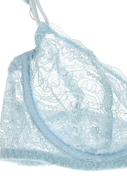 MAISON MARGIELA | Light-blue lace bra