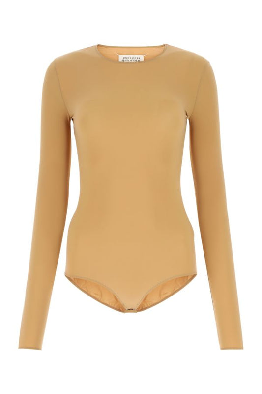 MAISON MARGIELA | Skin pink stretch nylon bodysuit